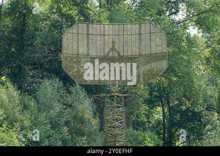 Ludwikowice Klodzkie, Poland - August 10th, 2024 - Radar at Molke Military Technology Museum Stock Photo