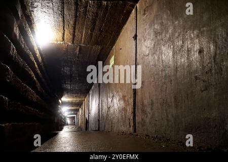 Ludwikowice Klodzkie, Poland - August 10th, 2024 - Underground tunnels at Nazi Germany Nobel AG dynamite factory Stock Photo