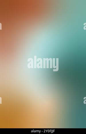 Captivating and dreamlike vertical background of orange and green. Ethereal, softly illuminated backdrop with mist and gradient effect. Escape from re Stock Vector