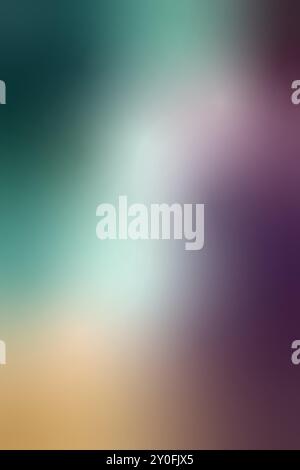 Captivating and dreamlike vertical background of purple, orange, and emerald green. Ethereal, softly illuminated backdrop with mist and gradient effec Stock Vector