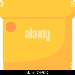 Vector cardboard box in a bright flat style. Packaging, delivery, and storage symbol. The icon is suitable for web design, online shop, print, and soc Stock Vector