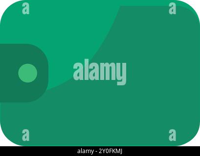 Vector wallet in a bright flat style. Purchase, exchange, financial symbol. The icon is suitable for web design, online shop, print, and social media Stock Vector