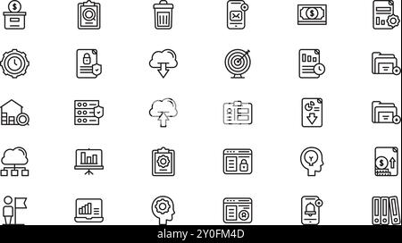 Management icons High-Quality Vector Icons Collection with Editable Stroke. Ideal for Professional and Creative Projects. Stock Vector