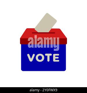 USA election ballot box vector icon. America presidential voting ballot box illustration. EPS 10 Stock Vector