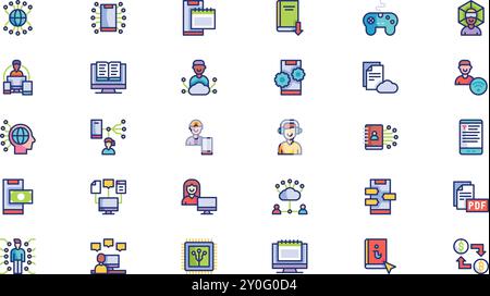 Digital native icon pack High-Quality Vector Icons Collection with Editable Stroke. Ideal for Professional and Creative Projects. Stock Vector