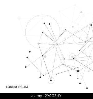 Abstract background with connecting dots and lines. Vector illustration Stock Vector