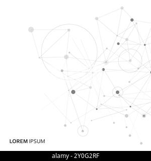 Abstract background with connecting dots and lines. Vector illustration Stock Vector