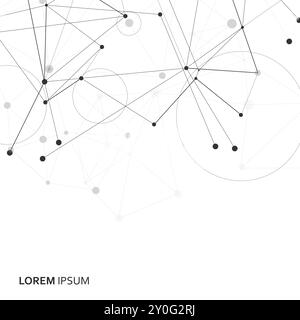 Abstract background with connecting dots and lines. Vector illustration Stock Vector