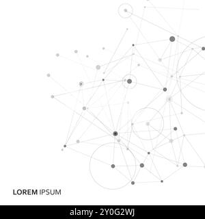 Abstract background with connecting dots and lines. Vector illustration Stock Vector