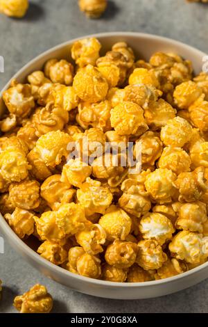 Homemade Chicago Style Popcorn with Caramel and Cheese Stock Photo