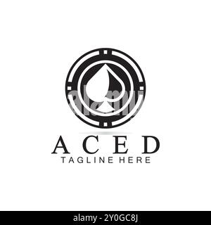 Ace Logo Design for Casino Poker Business, Gamble, Card Game, Speculate, etc-vector Stock Vector