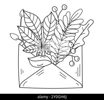 Coloring Page For Adults And Children Features Autumn Theme With Candle And Pumpkins Stock Vector