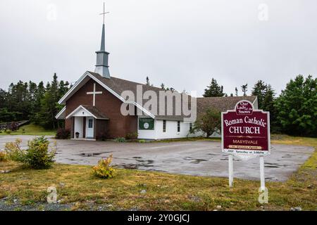 Our Lady of the Snows church in Marysvale, Newfoundland & Labrador, Canada Stock Photo