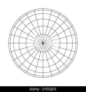 Spherical grid depicting Earth's meridians and parallels in a clean, minimalist design. Stock Vector