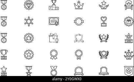 Reward badges icons High-Quality Vector Icons Collection with Editable ...