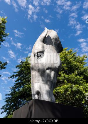 'Still Water' sculpture by Nic Fiddian-Green at RHS Wisley, Surrey, England Stock Photo