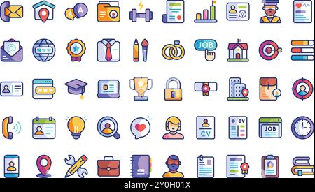 Resume icons High-Quality Vector Icons Collection with Editable Stroke. Ideal for Professional and Creative Projects. Stock Vector