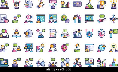 Mentorship icons High-Quality Vector Icons Collection with Editable Stroke. Ideal for Professional and Creative Projects. Stock Vector