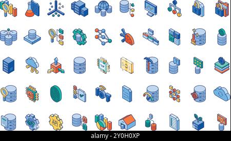 Big data icons High-Quality Vector Icons Collection with Editable Stroke. Ideal for Professional and Creative Projects. Stock Vector