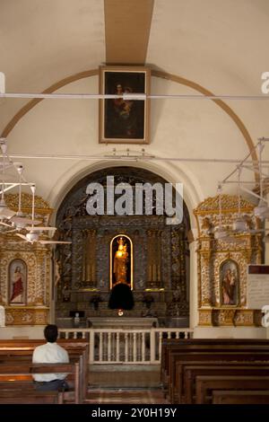 Side Altar; Luz Church, Church of Our Lady of Light, Chennai, Tamil Nadu, India Stock Photo