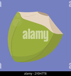 Coconut vector icon. Fresh Coconut fruit vector icon. coco icon. Cracked coconut icon Stock Vector