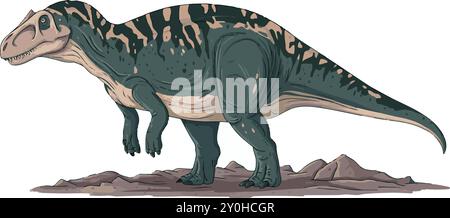 Giganotosaurus: A Glimpse into the World of Giant Theropods. Stock Vector