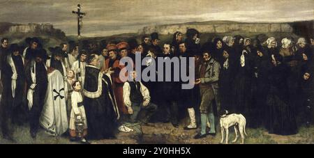 A Burial At Ornans, 1849–50, Painting by Gustave Courbet Stock Photo