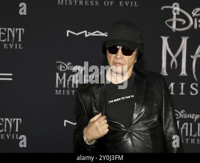 Gene Simmons at the World premiere of Disney's 'Maleficent: Mistress Of Evil' held at the El Capitan Theatre in Hollywood, USA on September 30, 2019 Stock Photo