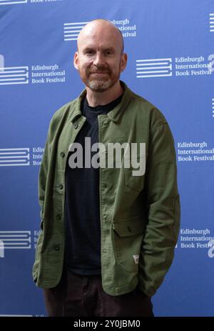 Edinburgh Scotland, 25th August 2024. Matt Haig, English author and journalist, gave a talk at the Edinburgh International book festival 2024. He writ Stock Photo