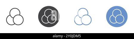 Filters icon Flat set in black and white color outline vector mark Stock Vector