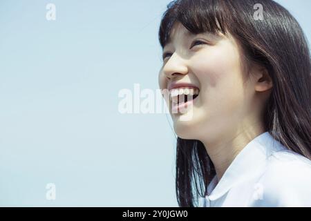 Smiling high school girl Stock Photo