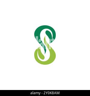 S Leaf Logo Vector. Organic Leaf Icon Stock Vector