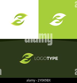 Hand Leaf Letter S Logo Design. S Leaf Icon Stock Vector
