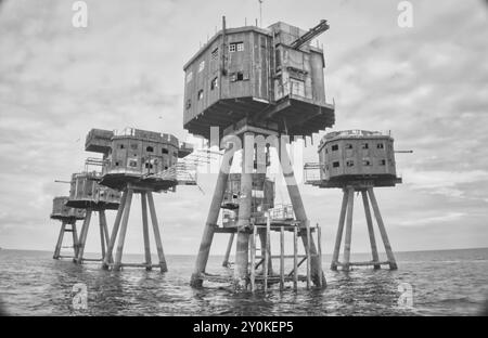 Red Sands forts, Medway, Thames estuary Stock Photo