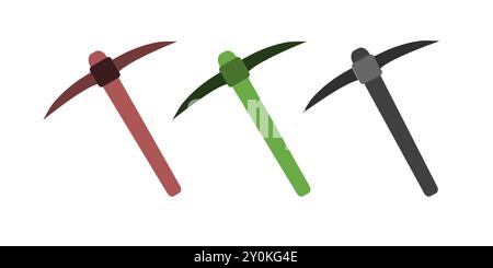 crossed pickaxe vector icon element design template Stock Vector