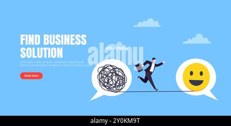 Understanding problem solution simplify challenge. Stock Vector