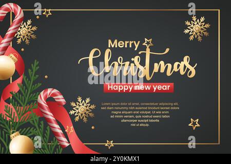 merry christmas greeting card with christmas tree, christmas greeting card with christmas, merry christmas card, merry christmas banner, winter theme Stock Vector