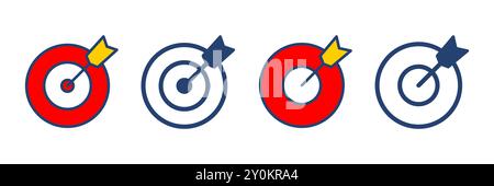 Target icon vector. goal icon vector. target marketing icon vector Stock Vector