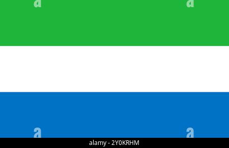 Sierra Leone flag national material design Stock Vector