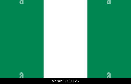 Nigeria flag national material design Stock Vector