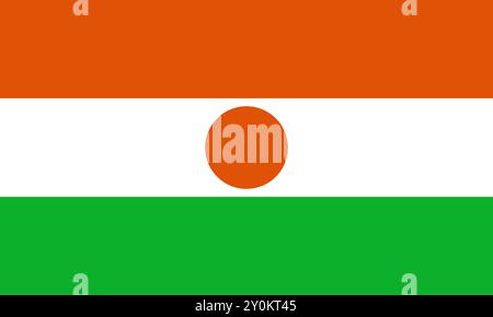 Niger flag national material design Stock Vector