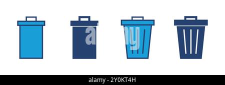 Trash icon vector. trash can icon. delete icon vector. garbage Stock Vector