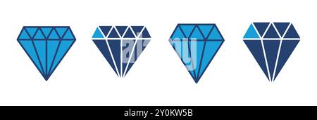 Diamond icon vector. diamond gems vector icon. Stock Vector