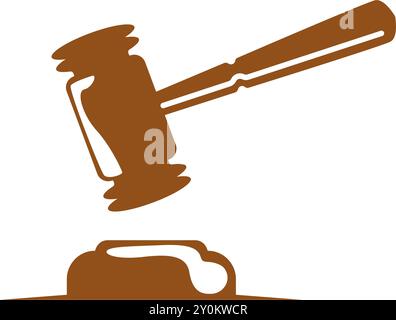 Hammer icon logo design template Stock Vector