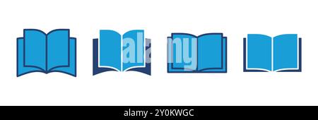 Book icon vector. open book icon vector. ebook icon Stock Vector