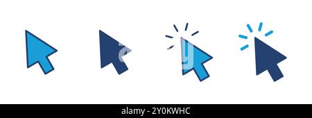 Click icon vector. pointer arrow icon. cursor icon vector Stock Vector