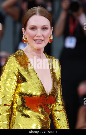 Italy, Lido di Venezia, September 02, 2024: Julianne Moore attends a red carpet for 'The Room Next Door' during the 81th Venice International Film Festival on September 02, 2024 in Venice, Italy.   Photo © Ottavia Da Re/Sintesi/Alamy Live News Stock Photo