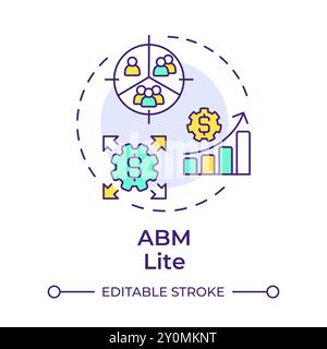 ABM lite multi color concept icon Stock Vector