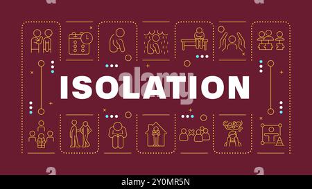 Isolation brown word concept Stock Vector