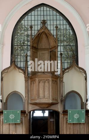 The west end of Holy Trinity Church, Teigh, Rutland, England, UK Stock Photo